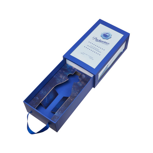 Custom Sliding Wine Box with Paper Insert | DHP Boxes | Luxurious Wine Box Manufacture