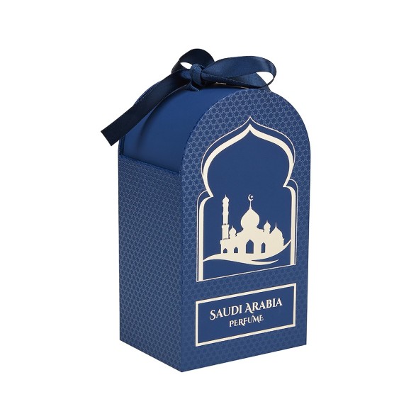 Arch-Top Rigid Perfume Box with Ribbon Pull & Paper Insert