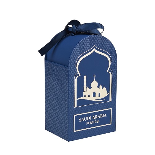 Arch-Top Rigid Perfume Box with Ribbon Pull & Paper Insert