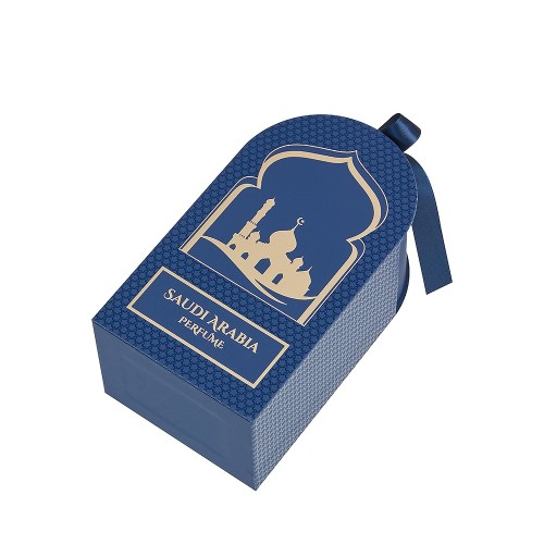 Arch-Top Rigid Perfume Box with Ribbon Pull & Paper Insert