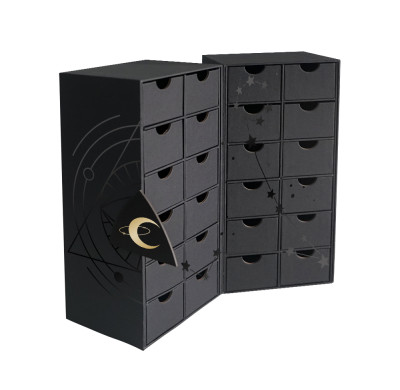 Custom Magnetic Double Door Advent Calendar Box with 24 Drawers