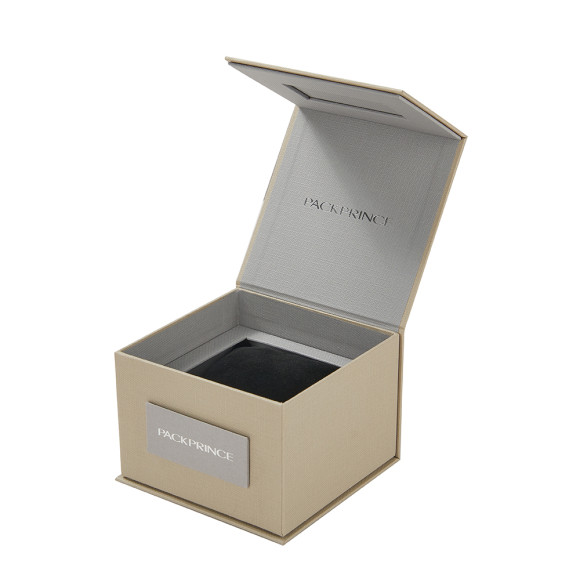 Custom Luxury Rigid Boxes | High-quality Textured Paper with Sliver Foil Stamping Logo