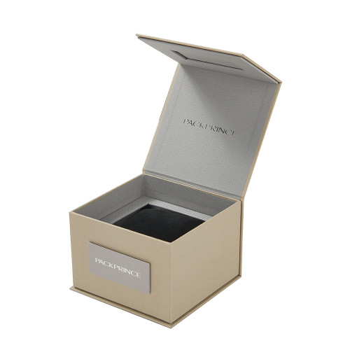 Custom Luxury Rigid Boxes | High-quality Textured Paper with Sliver Foil Stamping Logo