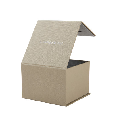 Custom Luxury Rigid Boxes | High-quality Textured Paper with Sliver Foil Stamping Logo