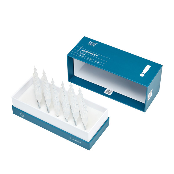 Boîte d'emballage personnalisée pour flacons de poudre lyophilisée avec insert | Coffret rigide de luxe à bandoulière