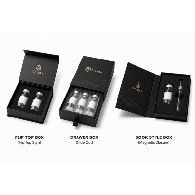 Custom Luxury Rigid Box for Multi-Pack 3ml Peptide Ampoules & Vials
