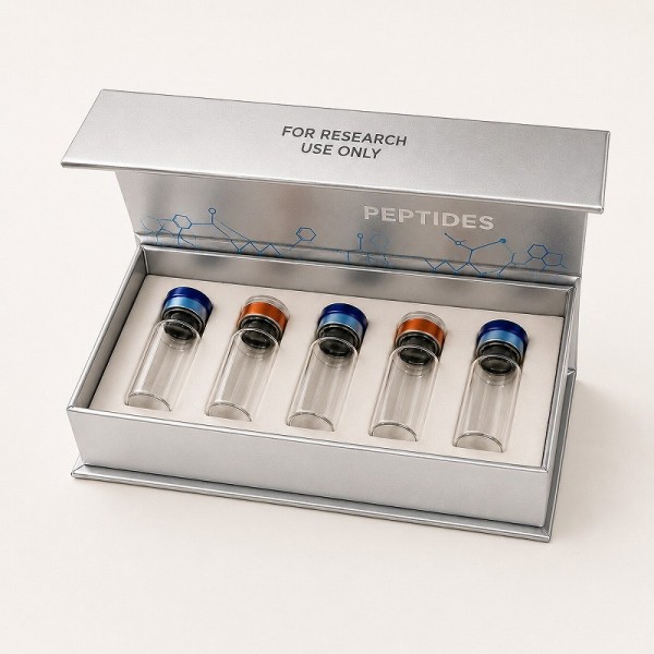 Coffret rigide de luxe sur mesure pour ampoules et flacons de peptides de 3 ml en lot