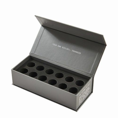 Luxury Magnetic Peptide Vial Packaging Box for 6 or 12 Glass Vials