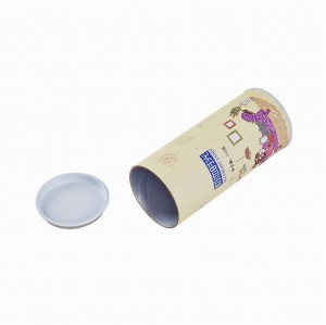 Custom Food Grade Paper Tube Packaging with Tinplate Lid