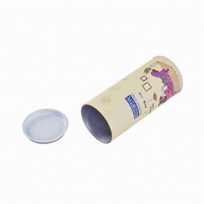Custom Food Grade Paper Tube Packaging with Tinplate Lid