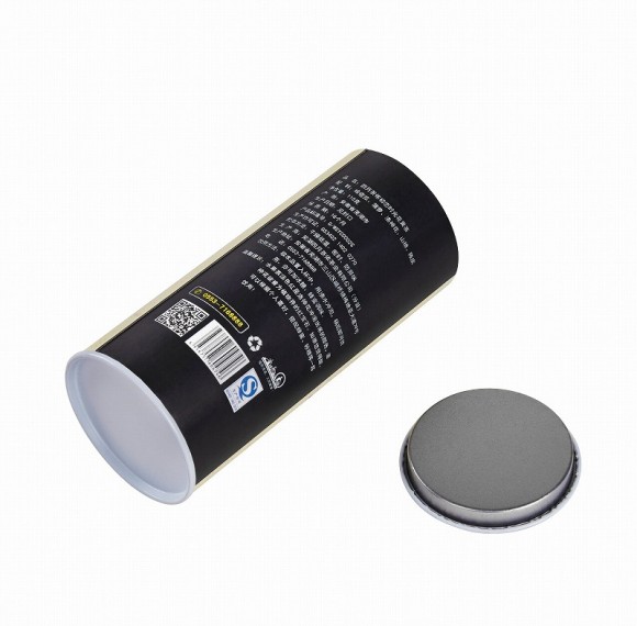 Custom Food Grade Paper Tube Packaging with Tinplate Lid