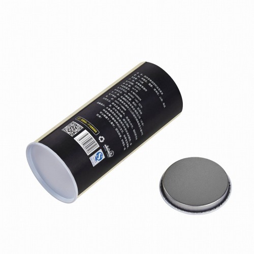 Custom Food Grade Paper Tube Packaging with Tinplate Lid