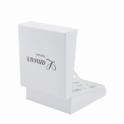 Custom Slant Edge Ribbon Hinged Rigid Box with Printed EVA Insert