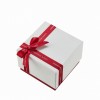 Custom Textured Lid and Base Necklace Gift Box with Ribbon Bow