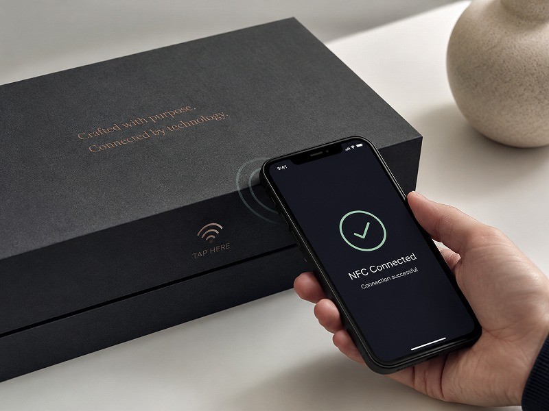 uxury box connecting customers to authentication, brand story, membership and recycling information