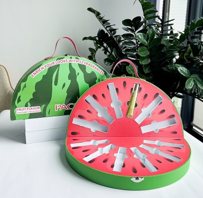 Creative Watermelon Shaped Cosmetic Gift Box with Custom EVA Insert | DHP Boxes
