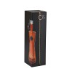 Creative Double-Door Folding Wine Box with Zipper Closure & Gold Foil Logo