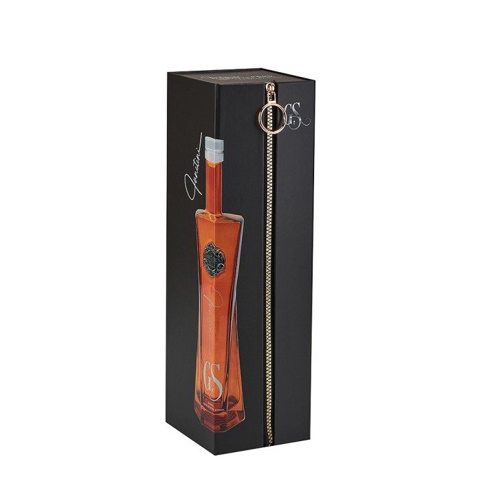 Creative Double-Door Folding Wine Box with Zipper Closure & Gold Foil Logo