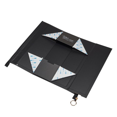 Creative Double-Door Folding Wine Box with Zipper Closure & Gold Foil Logo