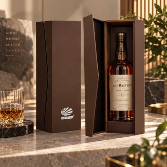 Premium whisky double door rigid gift box project