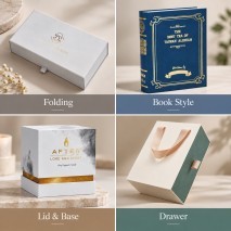 Custom rigid box structures and packaging styles
