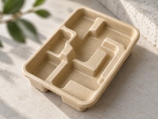 Custom molded fiber packaging insert