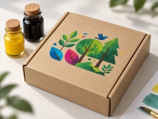 Water-based ink printing for custom paper packaging
