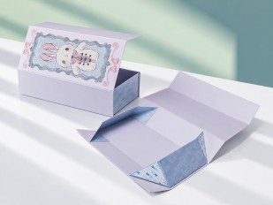 Foldable rigid luxury packaging box
