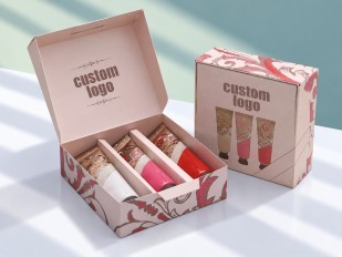 Reusable rigid gift box shown open