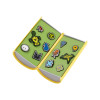 Creative Double-Door Cylindrical Badge Box with Custom Foam Insert