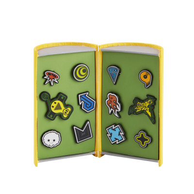 Creative Double-Door Cylindrical Badge Box with Custom Foam Insert