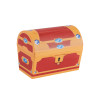 Custom Treasure Chest Shaped Book Style Gift Box with Foam Insert