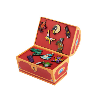 Custom Treasure Chest Shaped Book Style Gift Box with Foam Insert