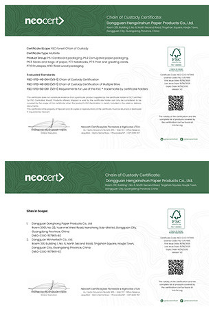 DHP FSC Chain of Custody Certificate