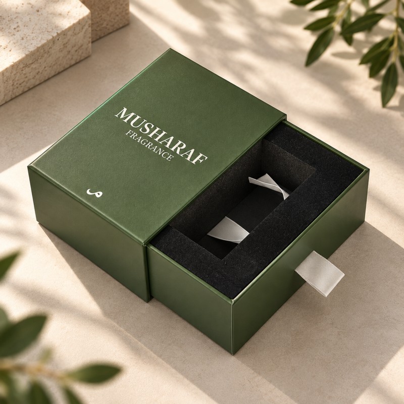 Custom drawer rigid box packaging