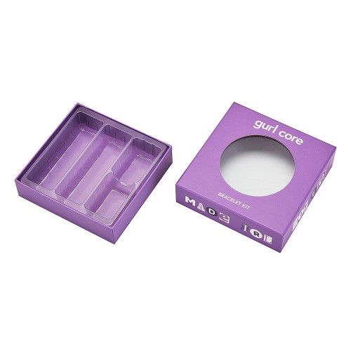Custom Window Lid and Base Box with PVC Window & Blister Insert