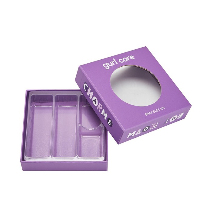 Custom Window Lid and Base Box with PVC Window & Blister Insert