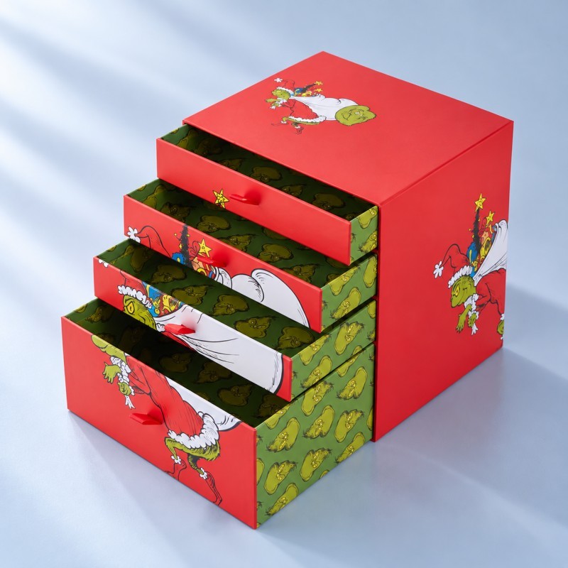 Multi layer rigid drawer box for premium gift sets