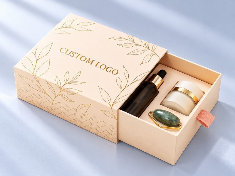 Sustainable packaging box for cosmetics and skincare products
