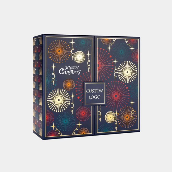 wine gift box surface finishing with gold foil stamping and debossed logo on matte wrap