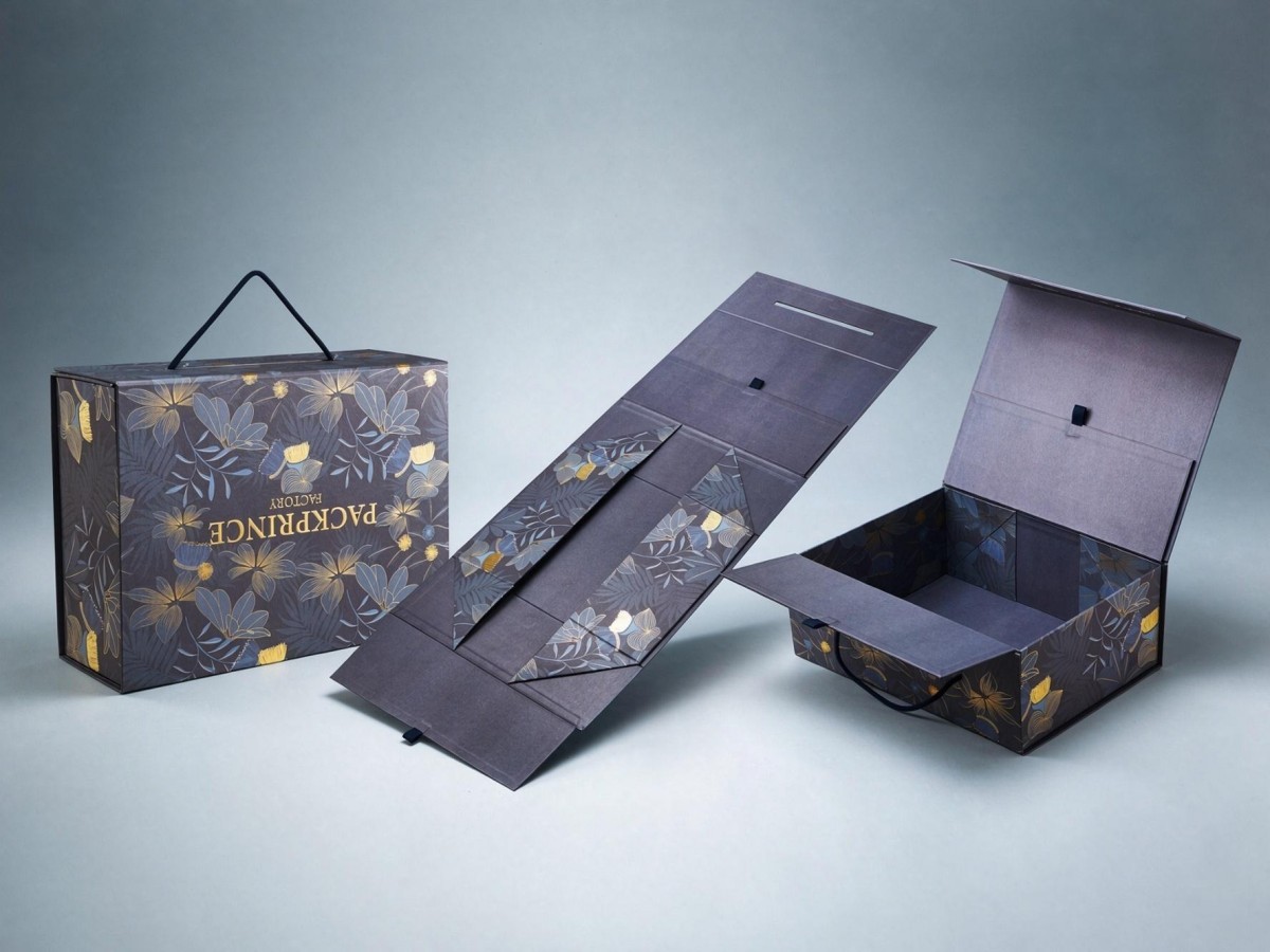 Multi product folding rigid corporate gift box project