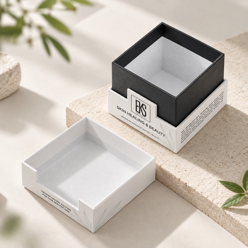Paper based lid and base sustainable gift box