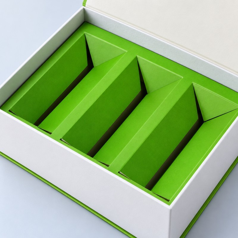 Die cut paperboard insert for sustainable product packaging