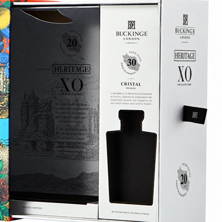 Custom sliding drawer cognac gift box with paperboard insert