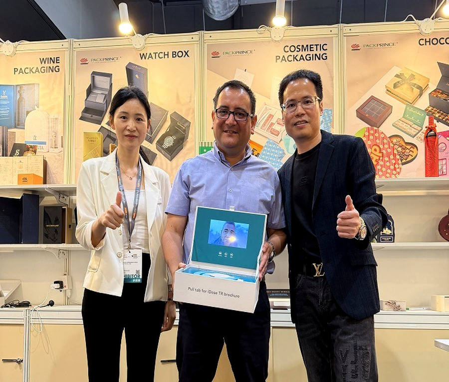 DHP Boxes exhibition team at Hong Kong International Printing and Packaging Fair 2026, booth 3-C01