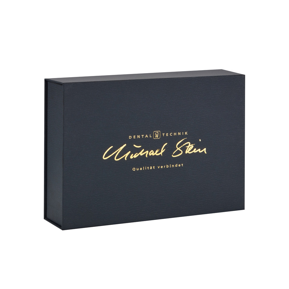 Dental aligner packaging box with foam insert
