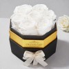 Custom Octagonal Preserved Rose Gift Box with Gold Foil Logo
