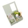Custom Flower Gift Set Box with Clear Window and Paperboard Inserts