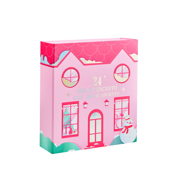 Custom Folding Rigid Christmas House Advent Calendar Box with 24 Gift Boxes