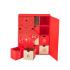 Custom 12-Day Double-Door Advent Calendar Box with Gold Foil